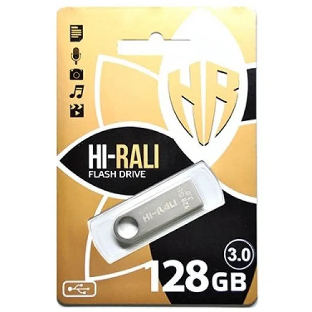флешка Hi-Rali 128GB USB3.0 Shuttle срібло), зображення 3