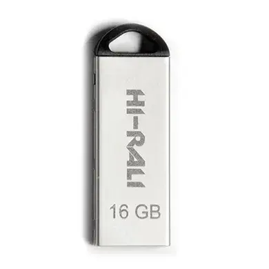 флешка Hi-Rali 16GB Fit срібло металева від батарейки.com.ua