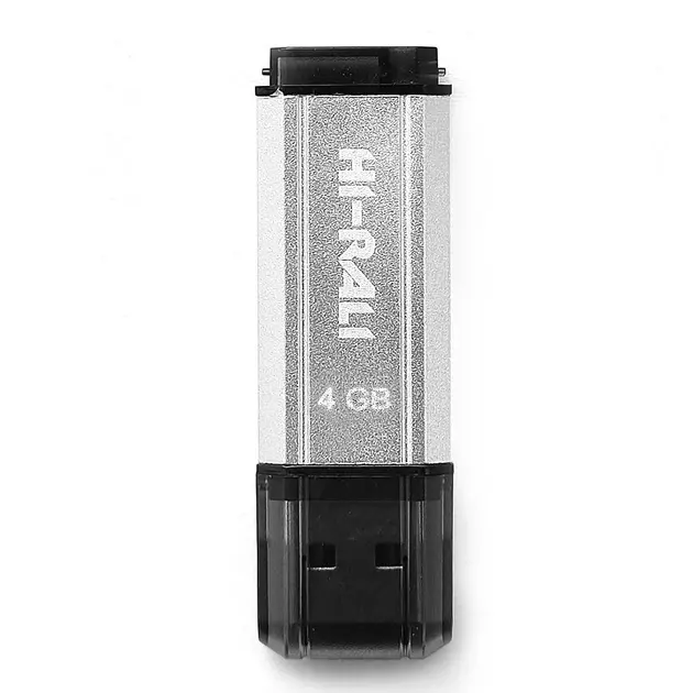 флешка Hi-Rali 4GB Stark silver від батарейки.com.ua