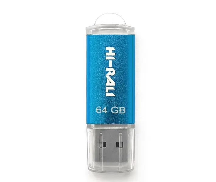 флешка Hi-Rali 64GB Rocket синій від батарейки.com.ua