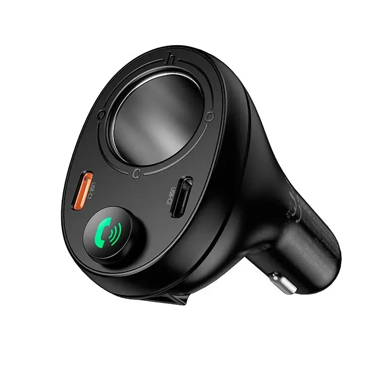 FM-модулятор HOCO E88 bluetooth 2USB 1Type-C, PD20W, QC 3.0, додаткове гніздо прикурювача), зображення 6