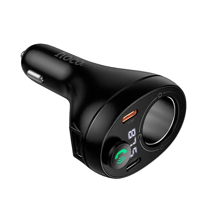 FM-модулятор HOCO E88 bluetooth 2USB 1Type-C, PD20W, QC 3.0, додаткове гніздо прикурювача), зображення 8