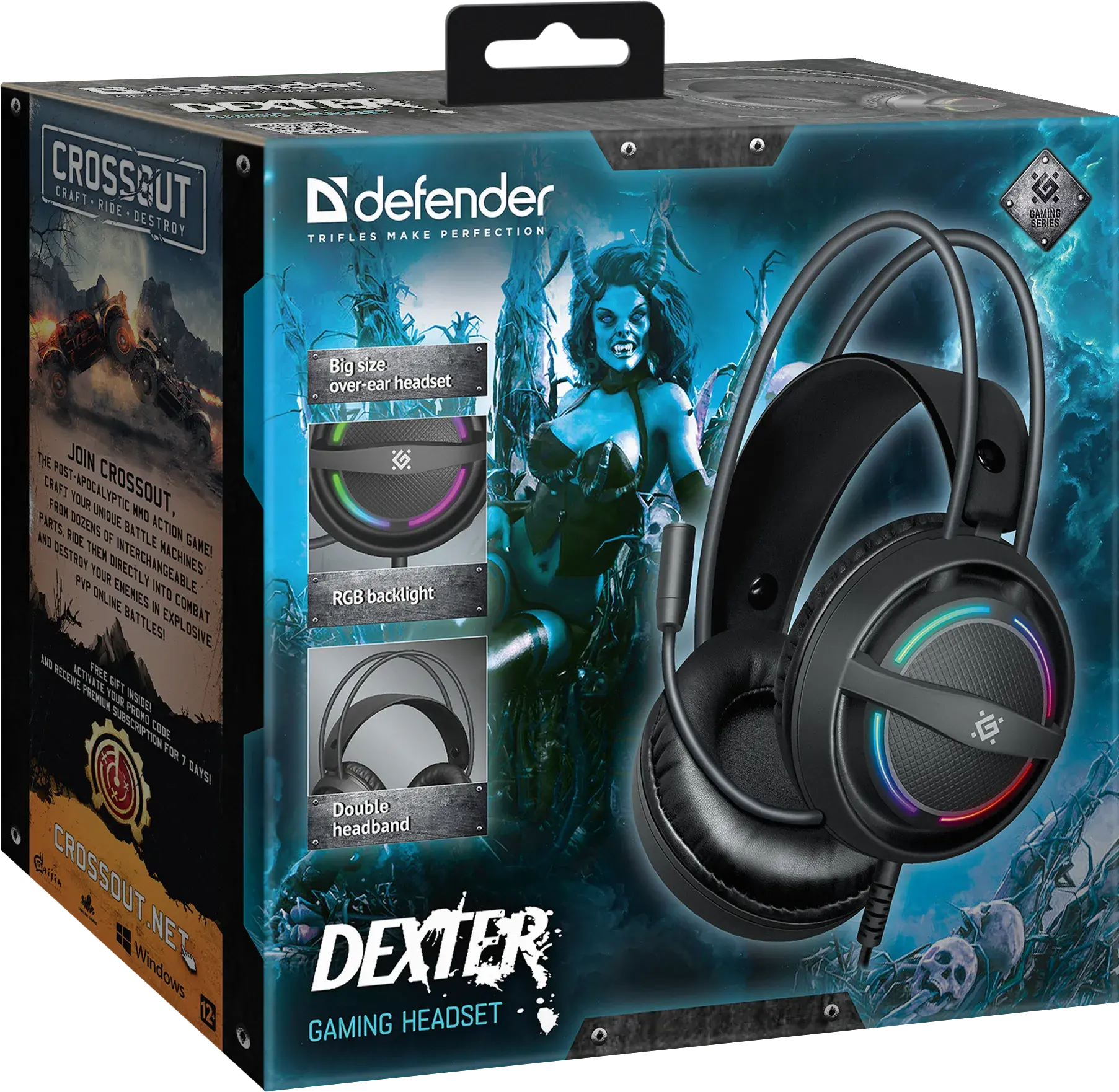 Гарнітура ігрова DEFENDER Dexter RGB), зображення 3