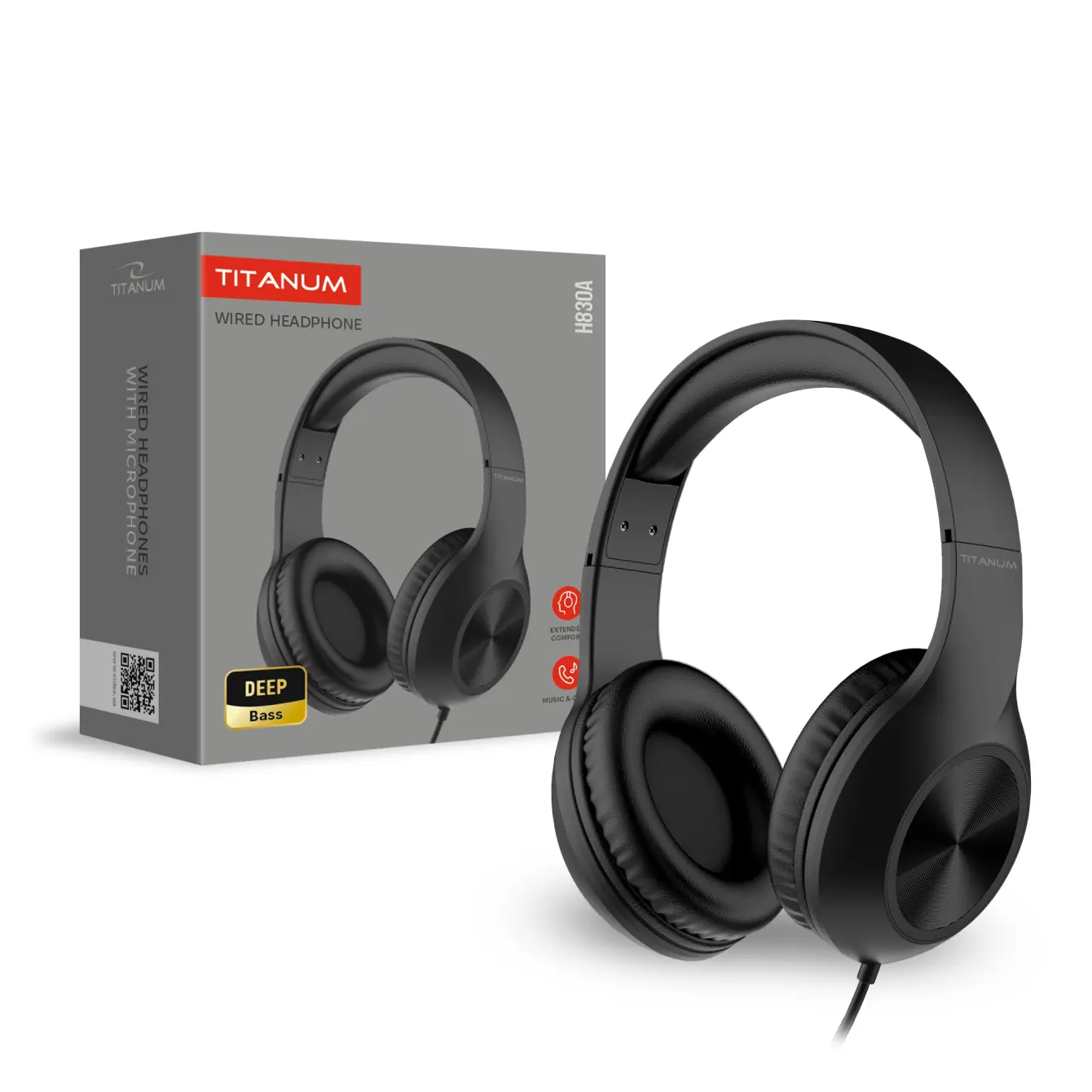 Гарнітура TITANUM H830A чорні  від батарейки.com.ua