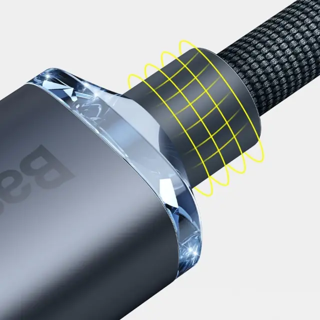 Кабель Baseus Type-C to Lightning Crystal Shine Data PD20W 1,2m Black CAJY000201), зображення 2