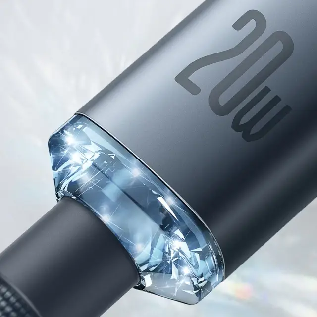 Кабель Baseus Type-C to Lightning Crystal Shine Data PD20W 1,2m Black CAJY000201), зображення 5