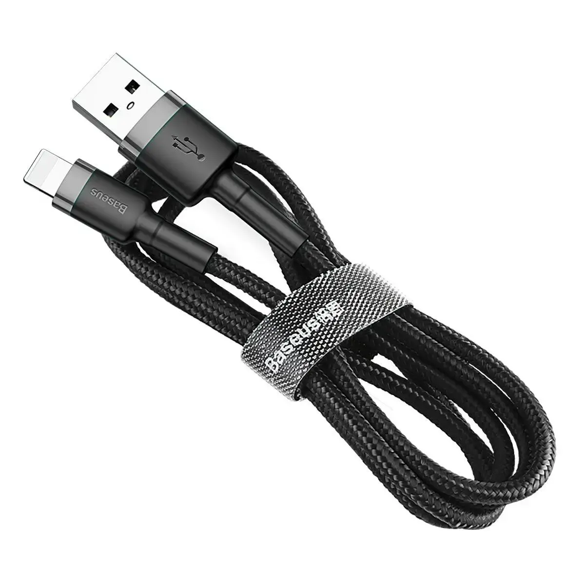 Кабель Baseus USB - Lightning Cafule 2,4A, 1m.Black-grey CALKLF-BG1), зображення 7 Кабель Baseus USB - Lightning Cafule 2,4A, 1m.Black-grey CALKLF-BG1), зображення 7