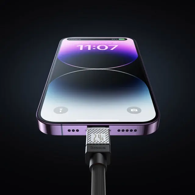 Кабель Baseus USB to Lightning CoolPlay 2,4A 2m Black CAKW000501), зображення 3