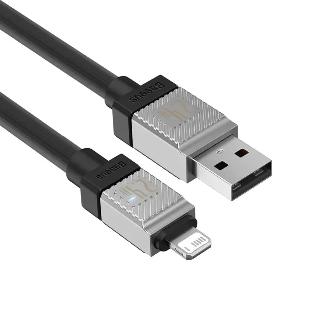 Кабель Baseus USB to Lightning CoolPlay 2,4A 2m Black CAKW000501), зображення 5