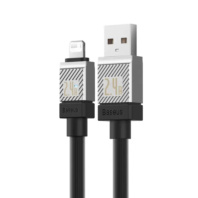 Кабель Baseus USB to Lightning CoolPlay 2,4A 2m Black CAKW000501 від батарейки.com.ua