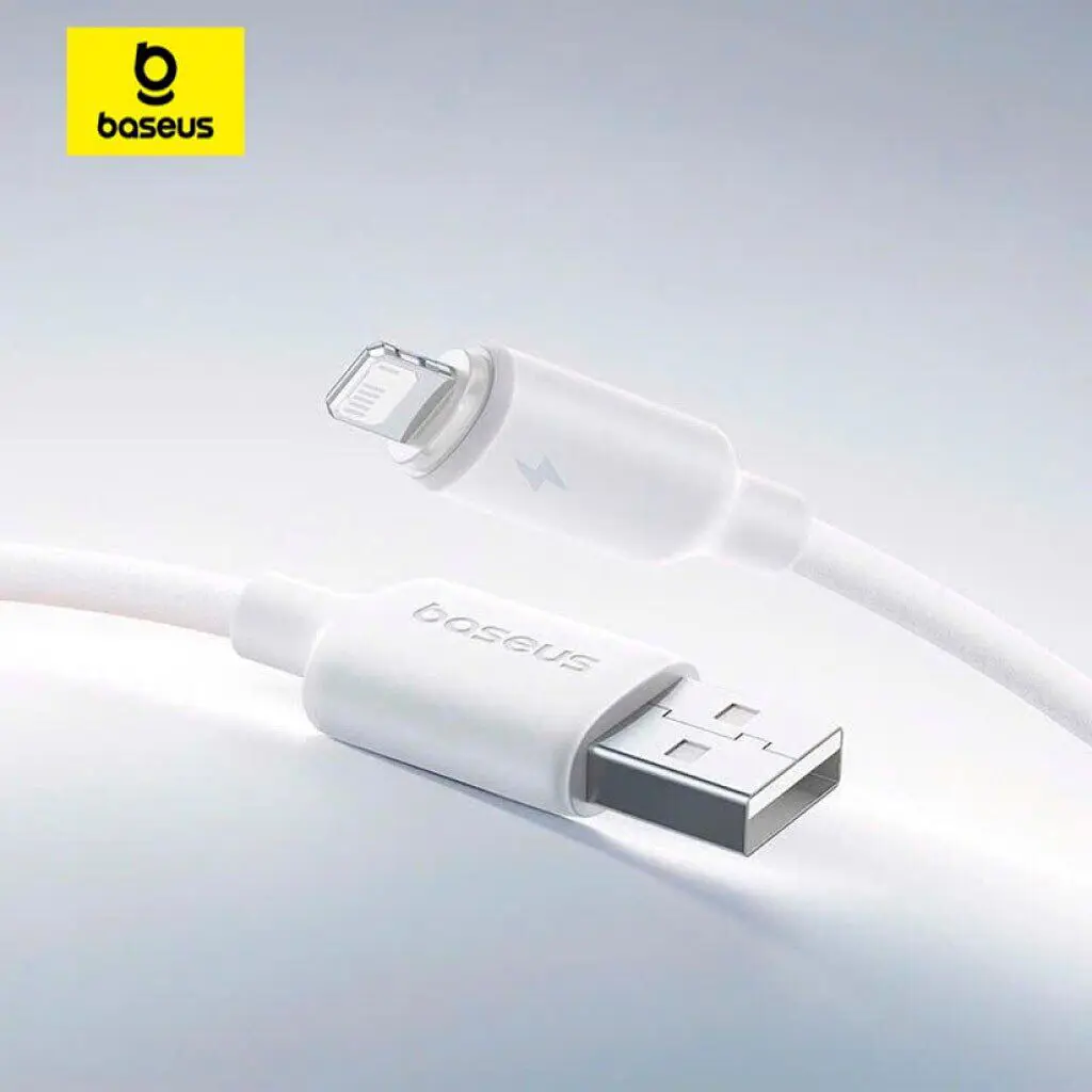 Кабель Baseus USB to Lightning Foamed Silicone 2,4A 1m Black E0426900), зображення 2