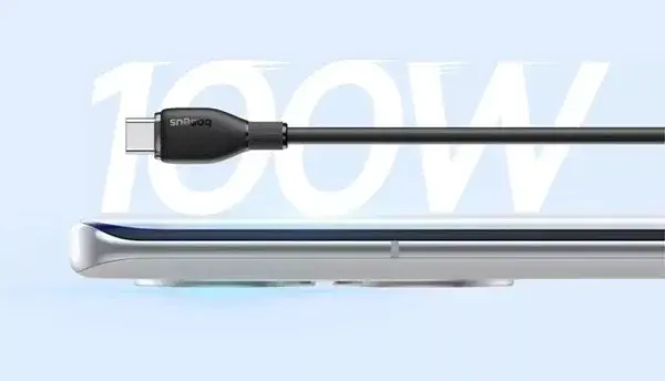 Кабель Baseus USB to Type-C Pudding Series PD100W 2m Black P10355703111-01 ), зображення 3