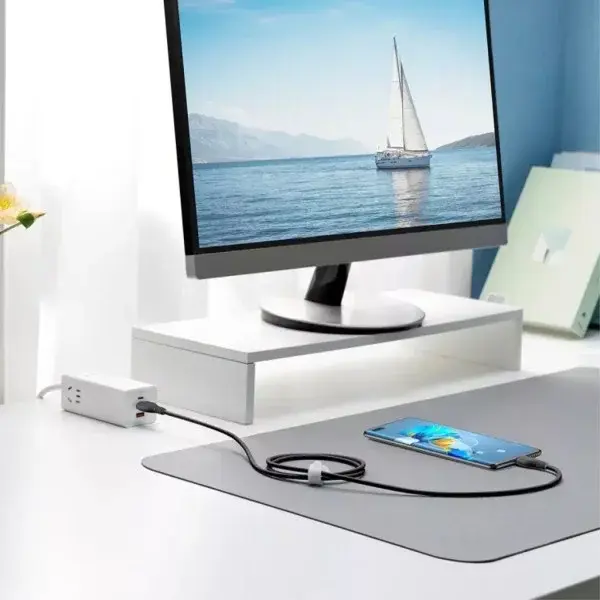 Кабель Baseus USB to Type-C Pudding Series PD100W 2m Black P10355703111-01 ), зображення 4
