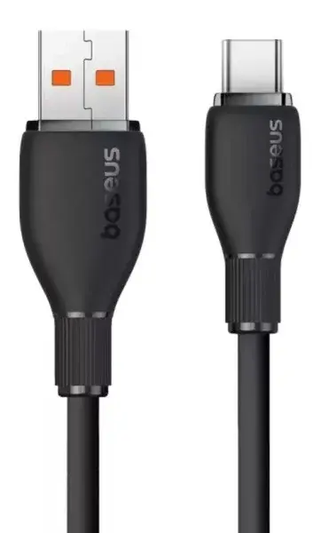 Кабель Baseus USB to Type-C Pudding Series PD100W 2m Black P10355703111-01 ), зображення 5