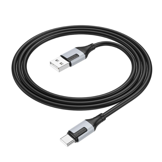 Кабель BOROFONE BX101 USB to Type-C data 3A 1m чорний), зображення 2