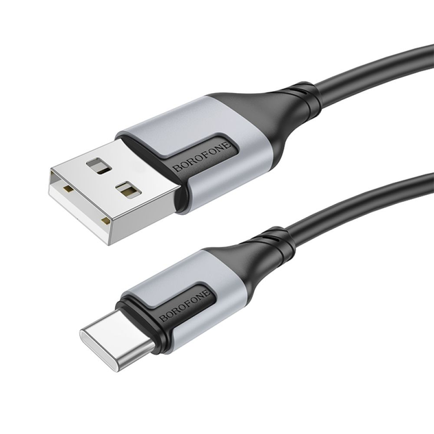 Кабель BOROFONE BX101 USB to Type-C data 3A 1m чорний від батарейки.com.ua