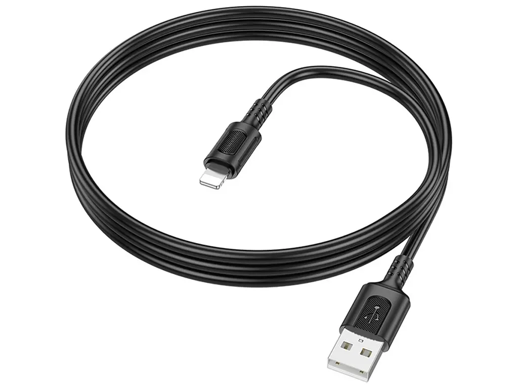 Кабель BOROFONE BX111 USB to Lightning 2.4A 1m чорний), зображення 2