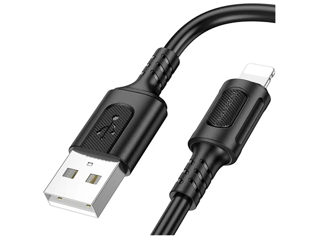 Кабель BOROFONE BX111 USB to Lightning 2.4A 1m чорний), зображення 6
