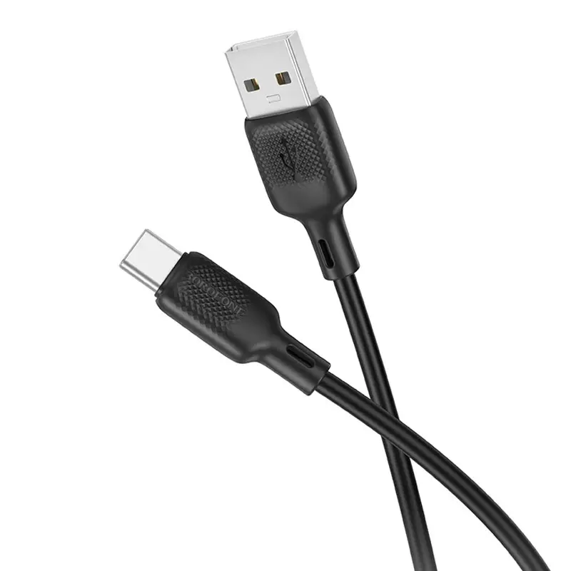 Кабель BOROFONE BX113 USB - Type-C Lenny silicone 3A 2m black), зображення 7