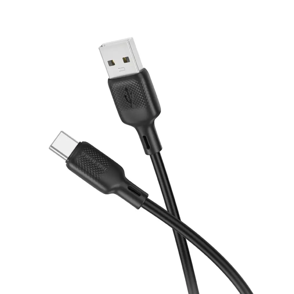 Кабель BOROFONE BX113 USB to Type-C Lenny silicone 3A 1m black), зображення 6