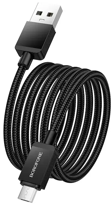 Кабель BOROFONE BX120 USB to Micro 2.4A 1m black), зображення 4