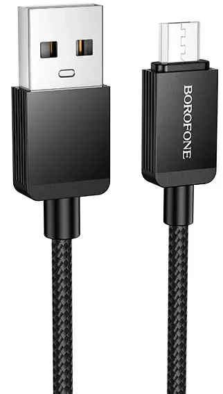 Кабель BOROFONE BX120 USB to Micro 2.4A 1m black), зображення 6