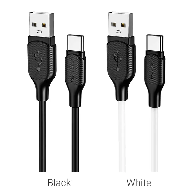 Кабель BOROFONE BX42 USB to Type-C silicone 3A 1m білий), зображення 4
