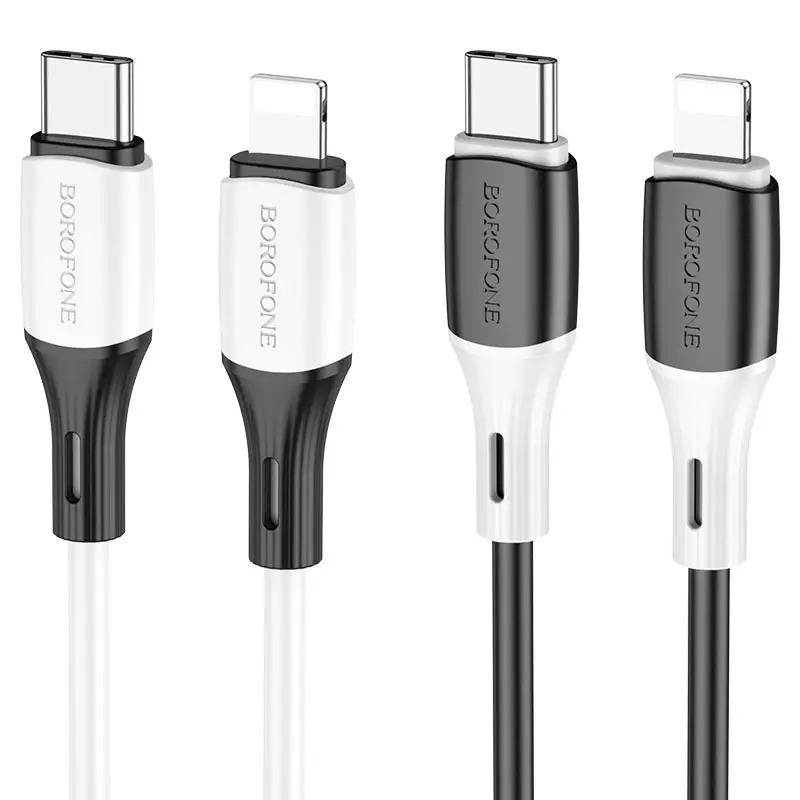 Кабель BOROFONE BX79 Type-C to Lightning PD20W silicone 1m білий), зображення 5