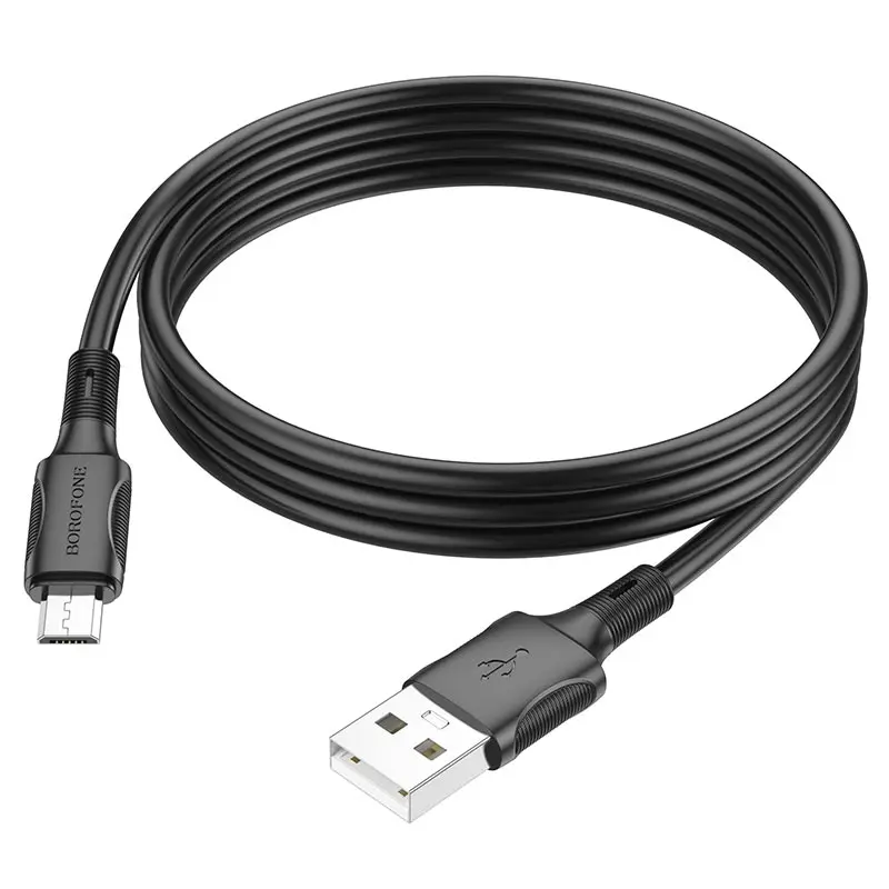 Кабель BOROFONE BX80 USB to Micro 2.4A 1m black), зображення 7
