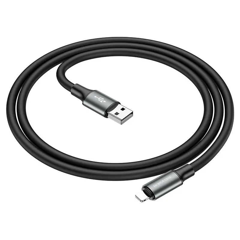 Кабель BOROFONE BX82 USB to Lightning 2.4A 1m black), зображення 5