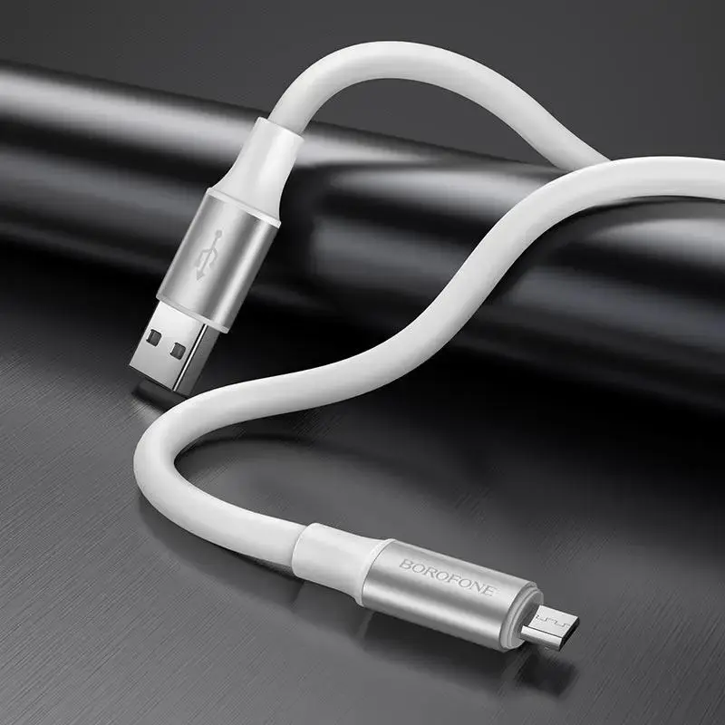 Кабель BOROFONE BX82 USB to Micro 2.4A 1m білий), зображення 4