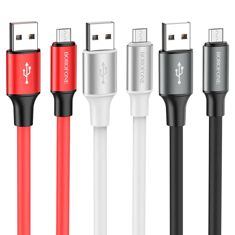 Кабель BOROFONE BX82 USB to Micro 2.4A 1m чорний), зображення 5