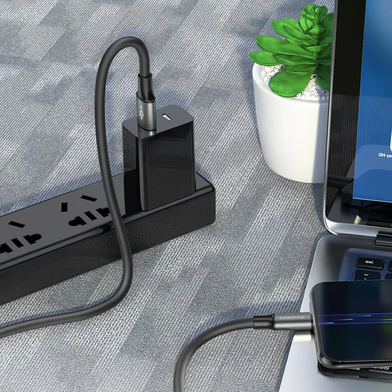 Кабель BOROFONE BX82 USB to Micro 2.4A 1m чорний), зображення 6