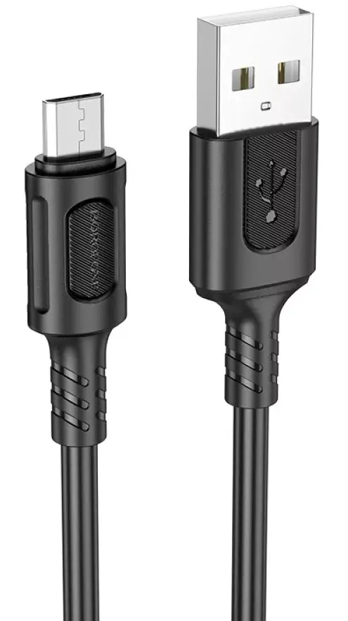 Кабель BOROFONE USB to Micro BX111 2.4A 1m чорний), зображення 2