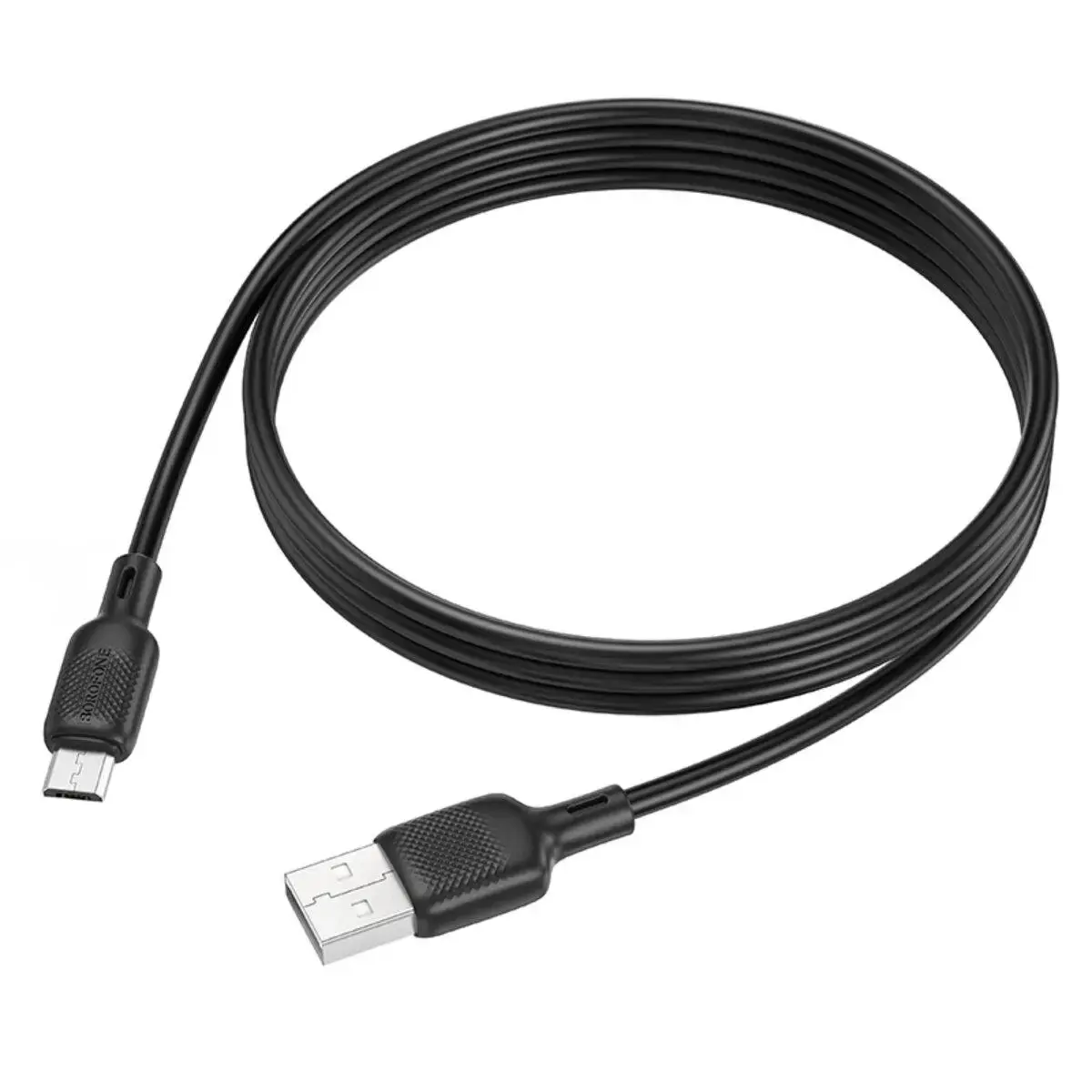 Кабель BOROFONE USB to Micro BX113 Lenny silicone 2.4A 1m black), зображення 4