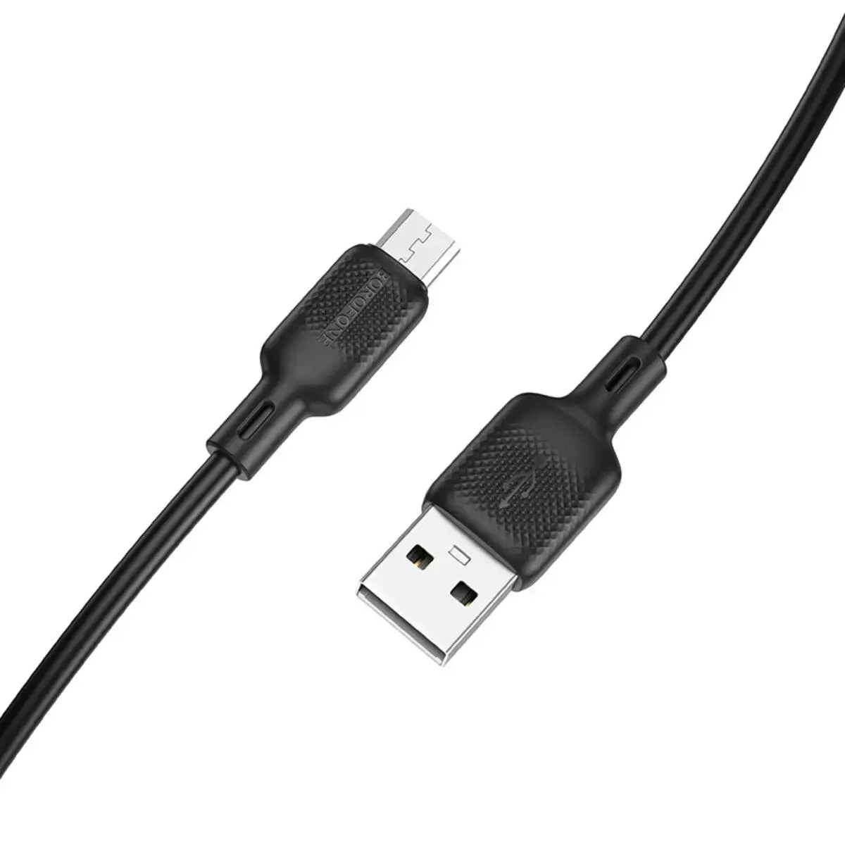 Кабель BOROFONE USB to Micro BX113 Lenny silicone 2.4A 1m black), зображення 7