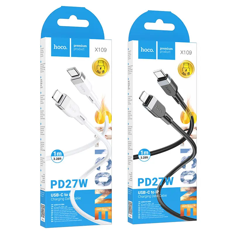 Кабель HOCO Type-C to Lightning X109 PD27W 1m білий), зображення 2