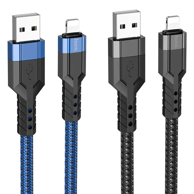 Кабель HOCO U110 USB to Lightning 2,4A 1.2m Black), зображення 5
