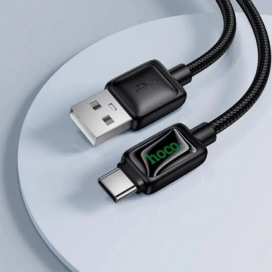 Кабель HOCO U146 USB to Type-C 36W 3A 1.2m чорний), зображення 2