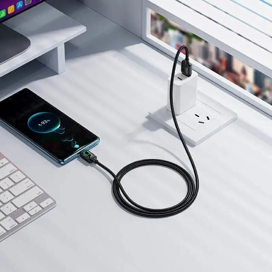 Кабель HOCO U146 USB to Type-C 36W 3A 1.2m чорний), зображення 3