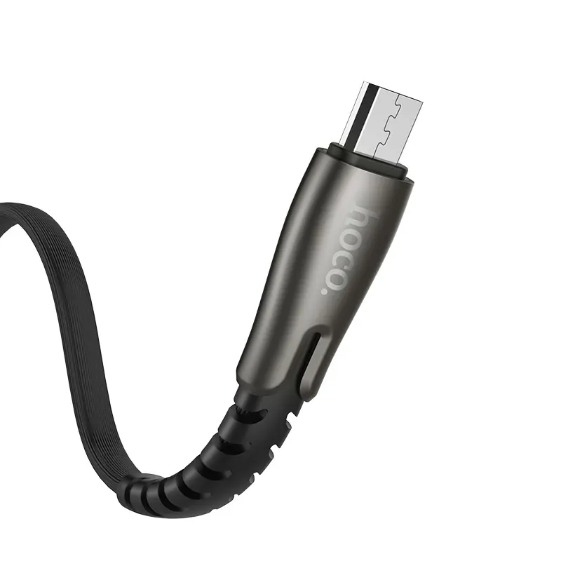 Кабель HOCO U58 Core USB to Micro data cable 2,4A 1.2m. Blackвід батарейки.com.ua