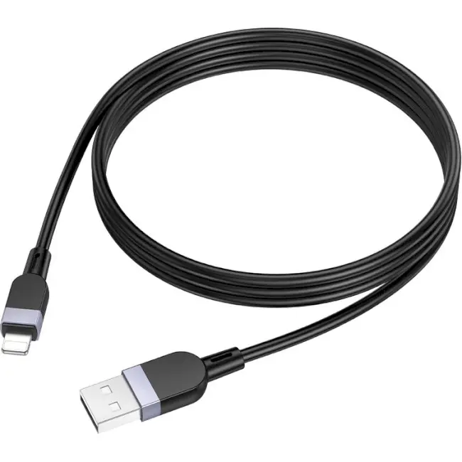 Кабель HOCO USB - Lightning X109, silicone 2,4A, 1м чорний), зображення 2
