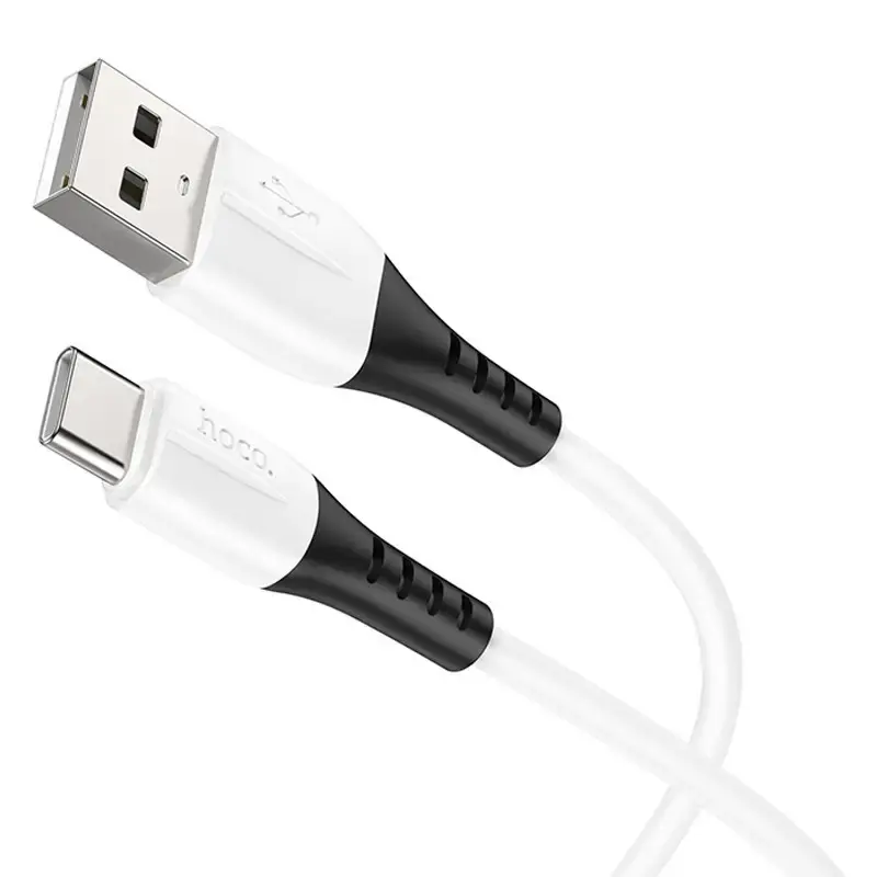 Кабель HOCO USB to Type-C X82 silicone data cable 3A 1m білий), зображення 5