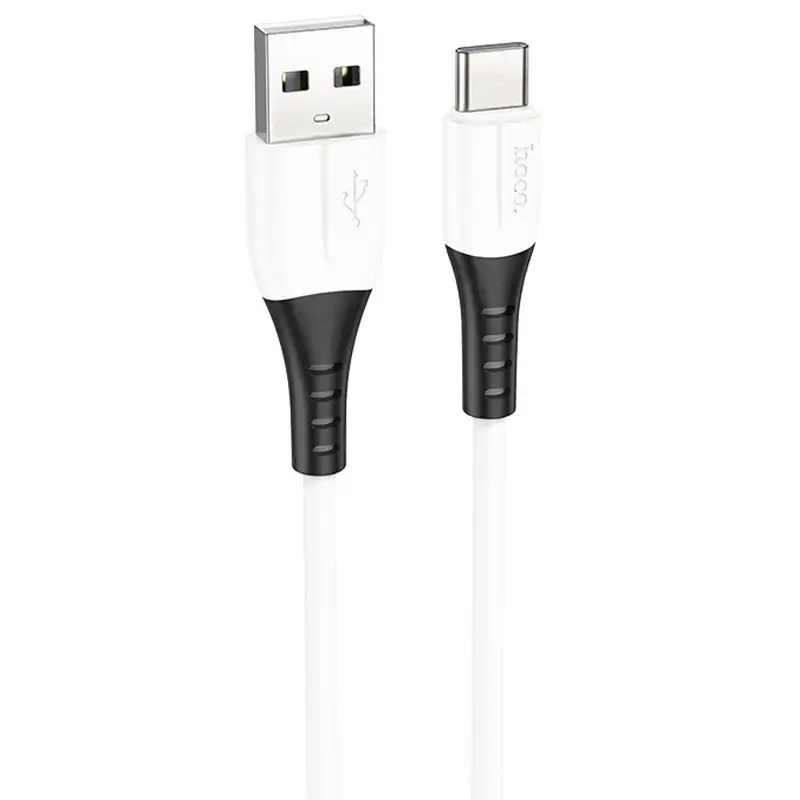Кабель HOCO USB to Type-C X82 silicone data cable 3A 1m білий), зображення 6
