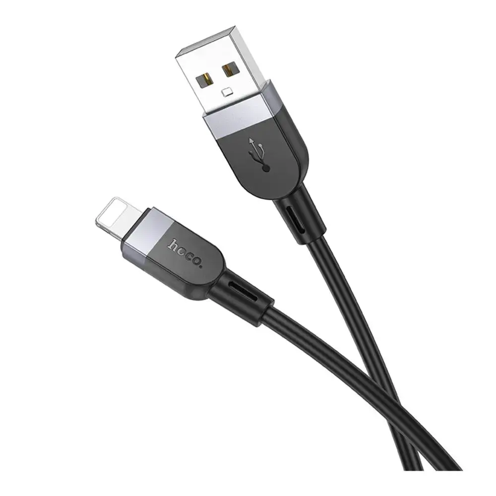 Кабель HOCO USB iPhone X109 silicone 2,4A 2m чорний), зображення 6 Кабель HOCO USB iPhone X109 silicone 2,4A 2m чорний), зображення 6