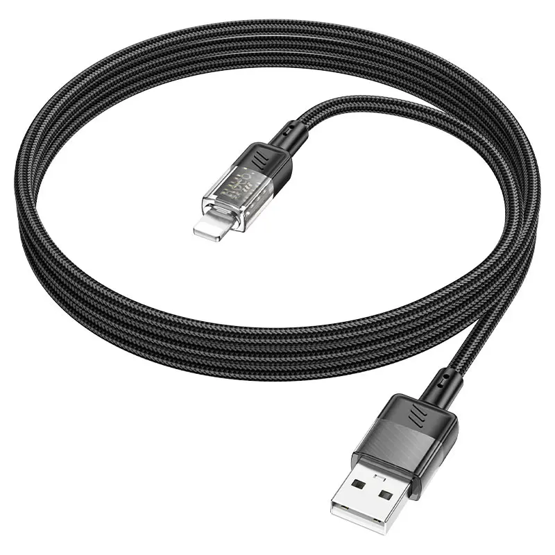 Кабель HOCO USB to Lightning U129 2,4A 1.2m чорний), зображення 5