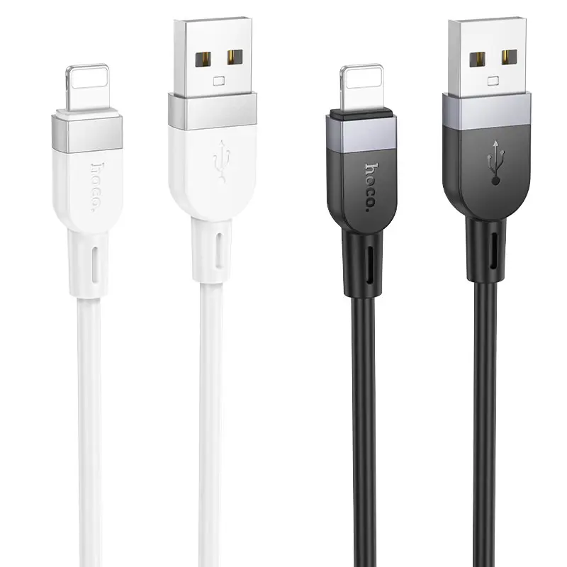 Кабель HOCO USB to Lightning X109 silicone 2,4A 1m білий), зображення 5
