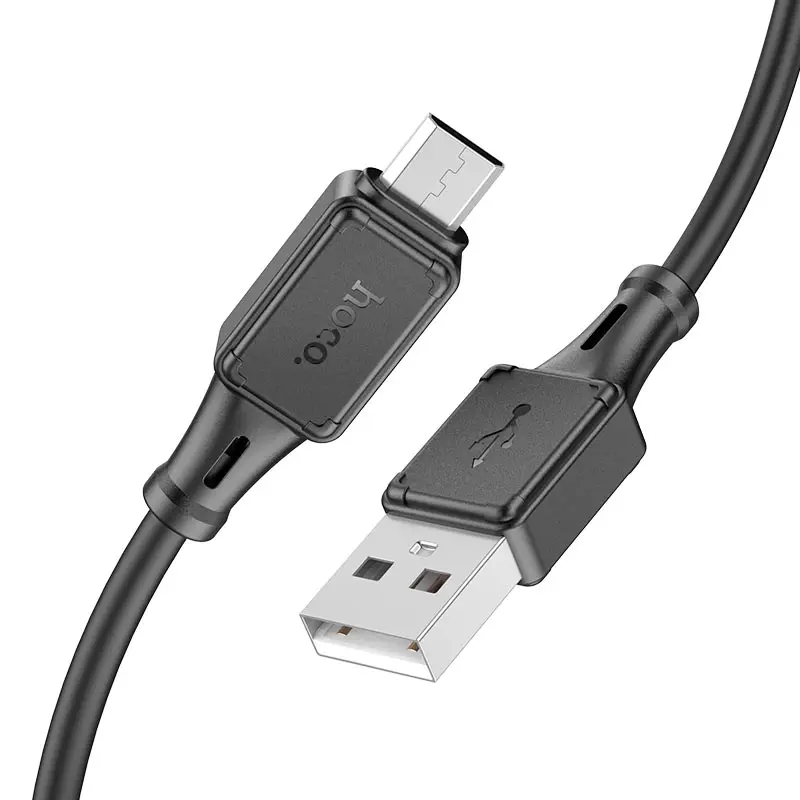 Кабель HOCO USB to Micro X101 silicone 3A 1m чорний від батарейки.com.ua