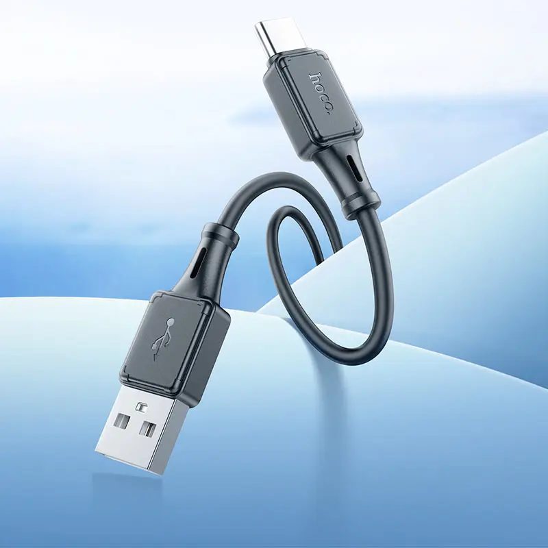 Кабель HOCO USB to Type-C X101 silicone 3A 1m чорний), зображення 5