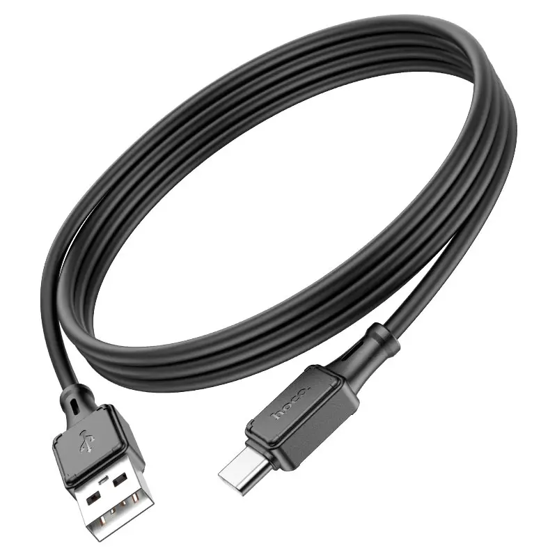 Кабель HOCO USB to Type-C X101 silicone 3A 1m чорний), зображення 6